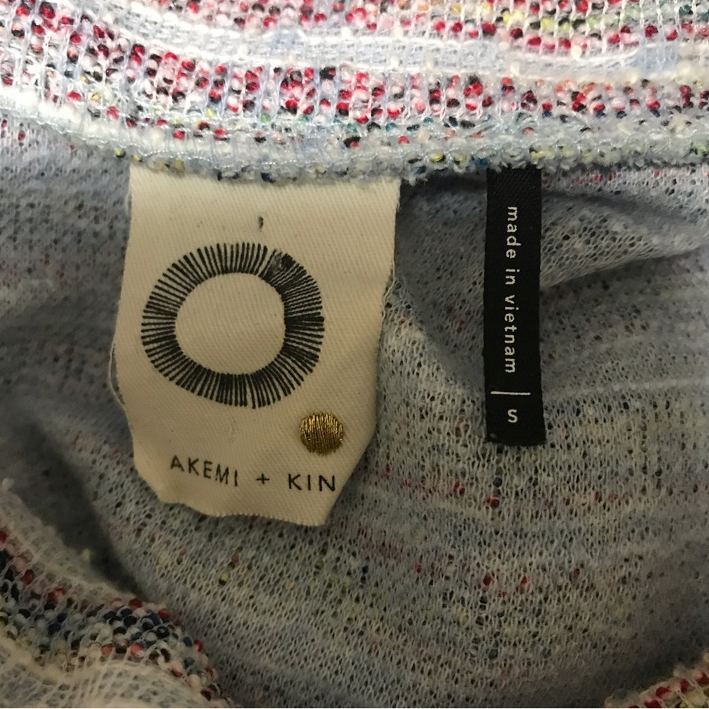 Anthropologie Akemi + Kin Multicolor Tweed Cowl Neck Dress - Picture 5 of 6